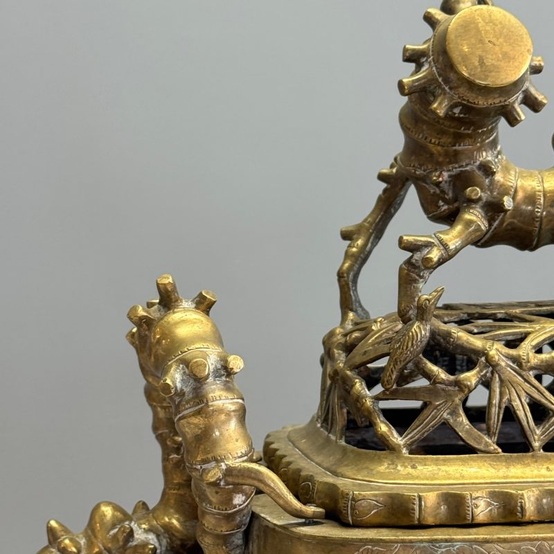 A Vietnamese bronze covered censer and stand - 图11