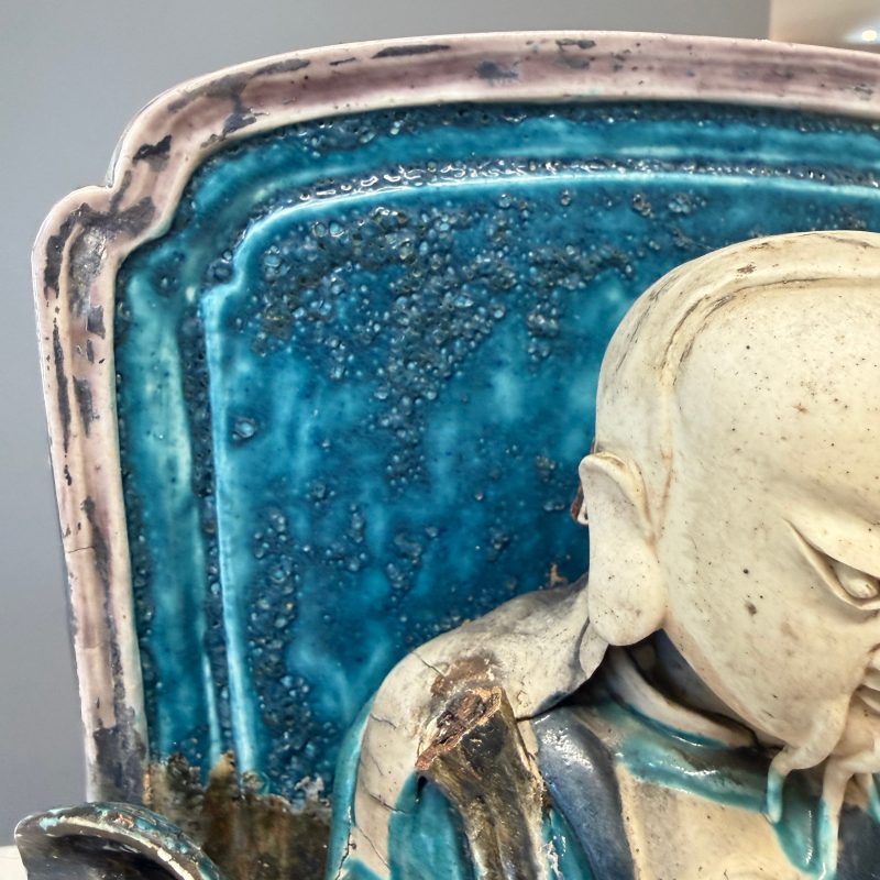 A Chinese Fahua-glazed stoneware model of Zhenwu - 图10