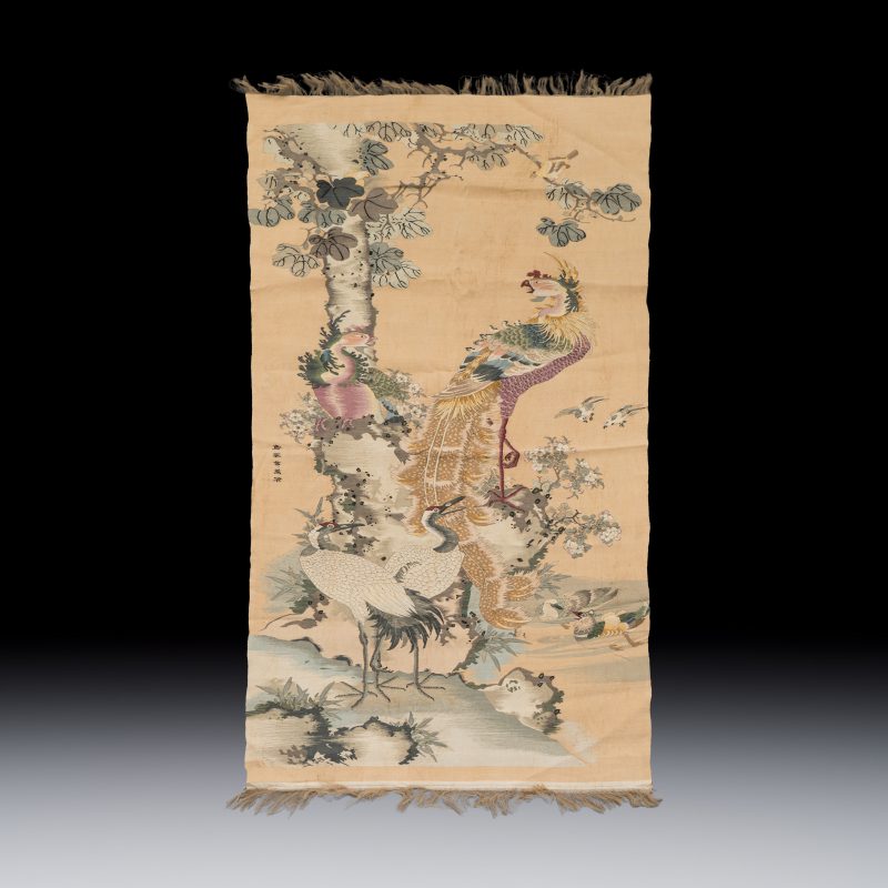 A Chinese kesi 'Phoenixes and Birds' panel - 图2