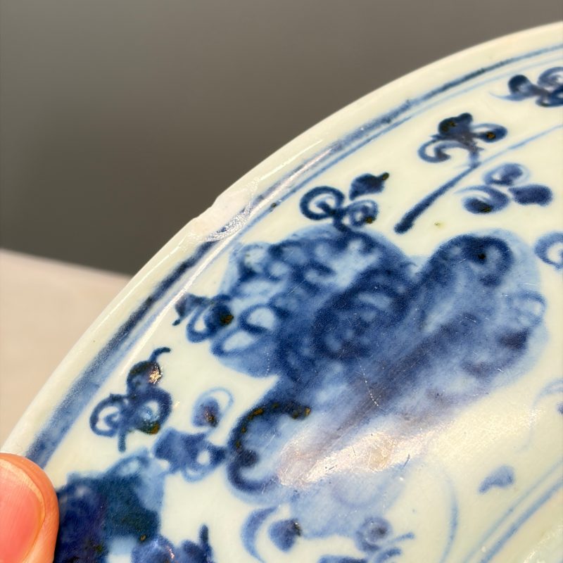 A Chinese blue and white 'Buddhist Lions' dish - 图18