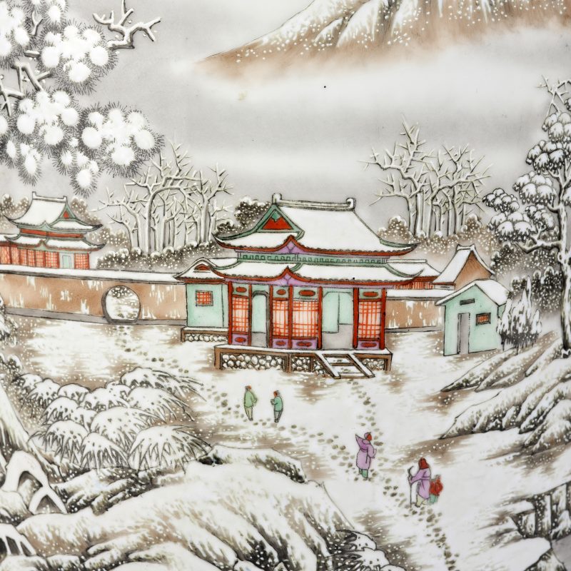 20世纪70年代 "雅玩珍藏“款雪景大瓶 - 图6