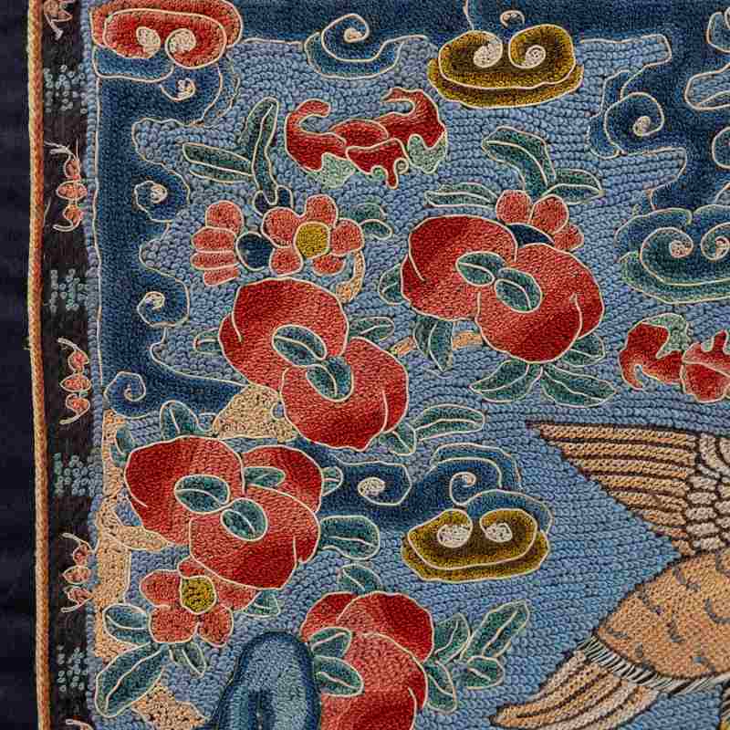 A pair of embroidered rank badges (buzi) - 图8