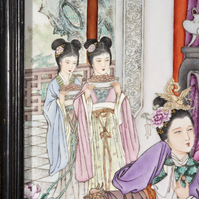 20世纪70年代 李金根贵妃图瓷板 - 图3