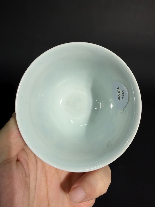 明末清初 斗彩“蝶恋花”纹仰钟式杯 - 图8
