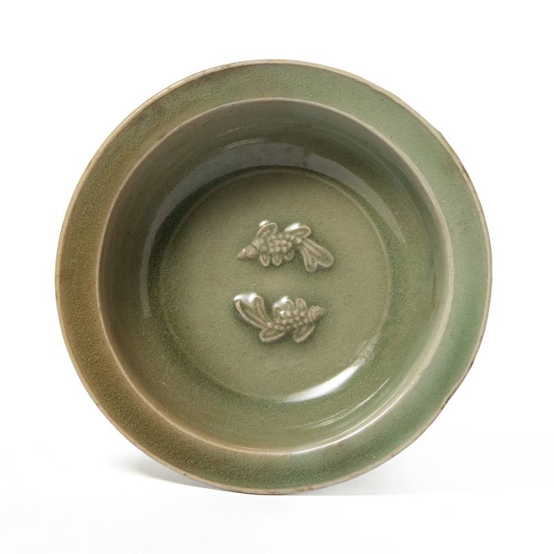 A small Longquan celadon 'twin-fish' dish
