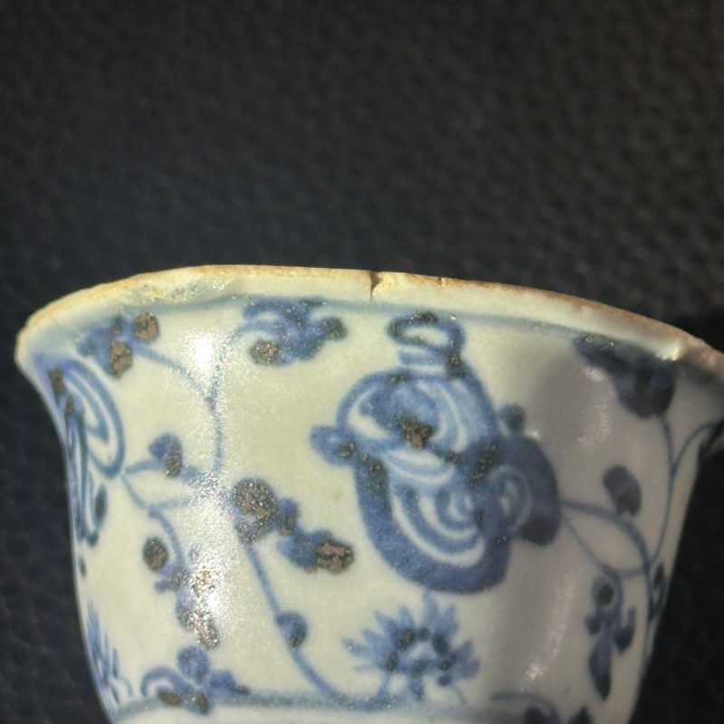 明中期 青花花卉纹杯 - 图14