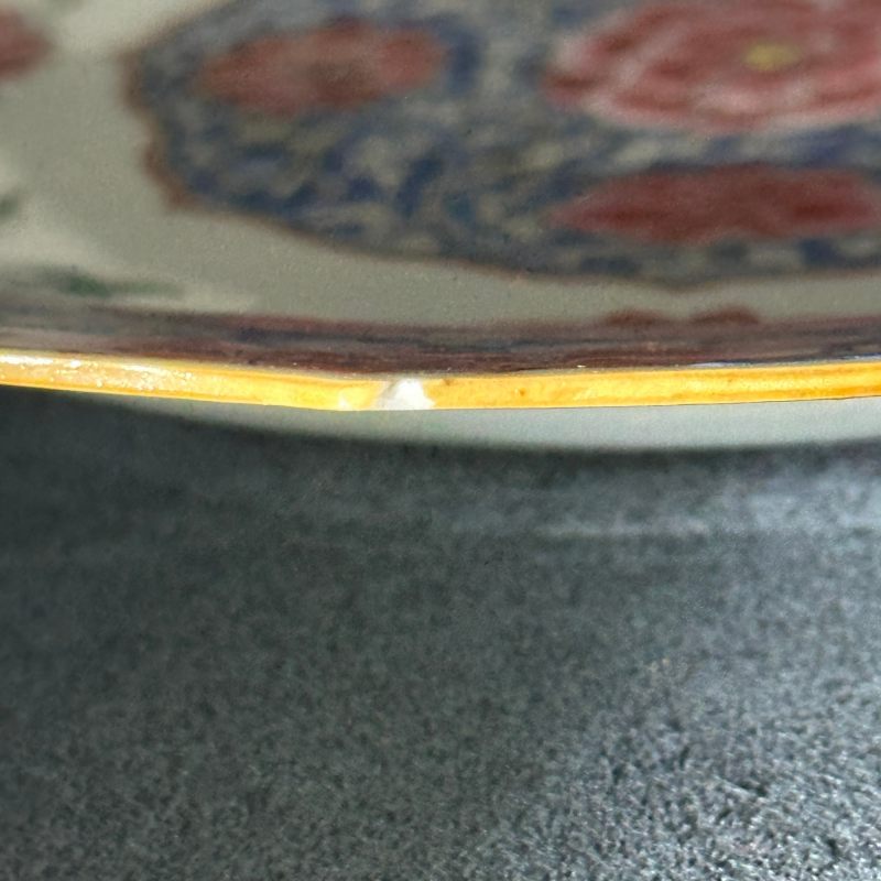 清雍正 粉彩花卉纹花口盘 - 图8
