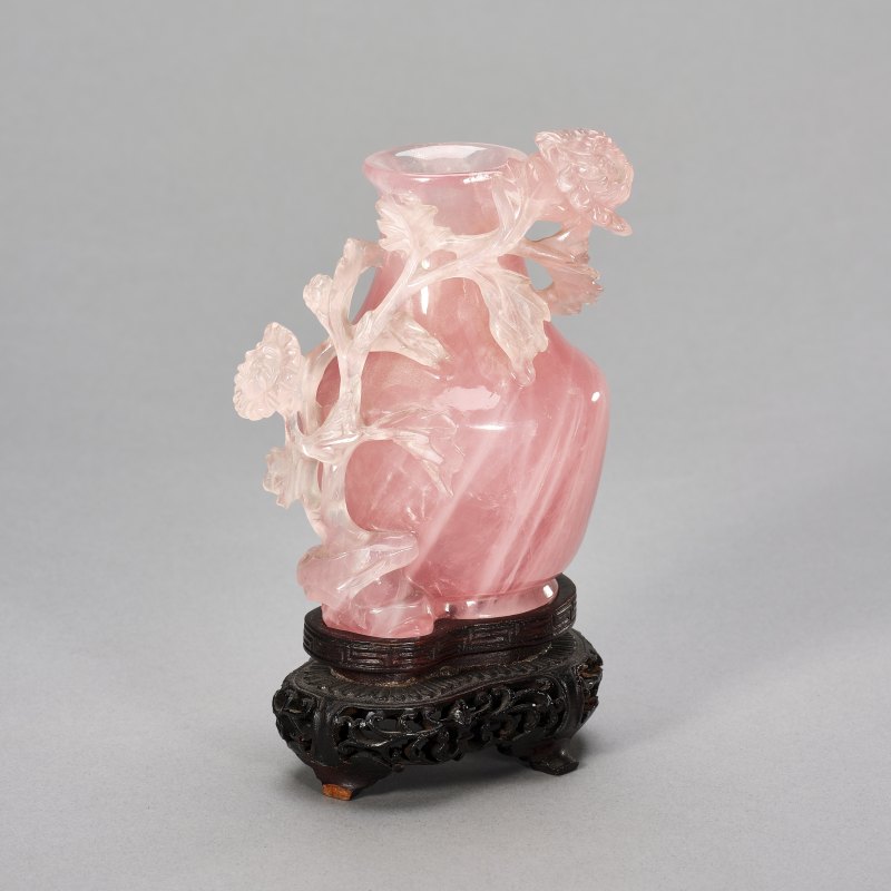 20世纪60-70年代 芙蓉石花卉瓶