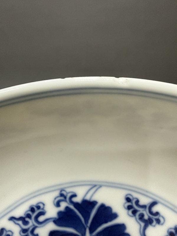 清同治 青花缠枝花卉纹盘 - 图13