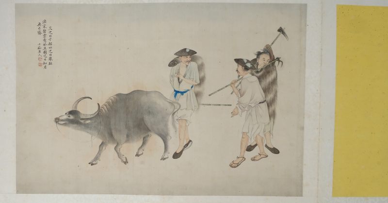 An album with fourteen fine paintings on silk - 图9
