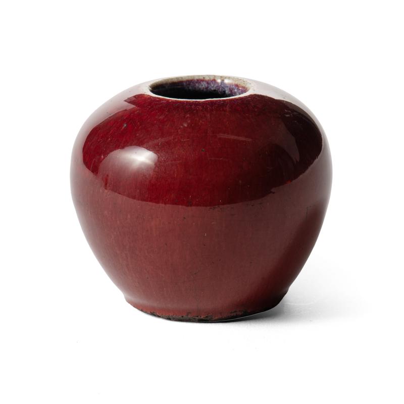 A flambé-glazed water pot