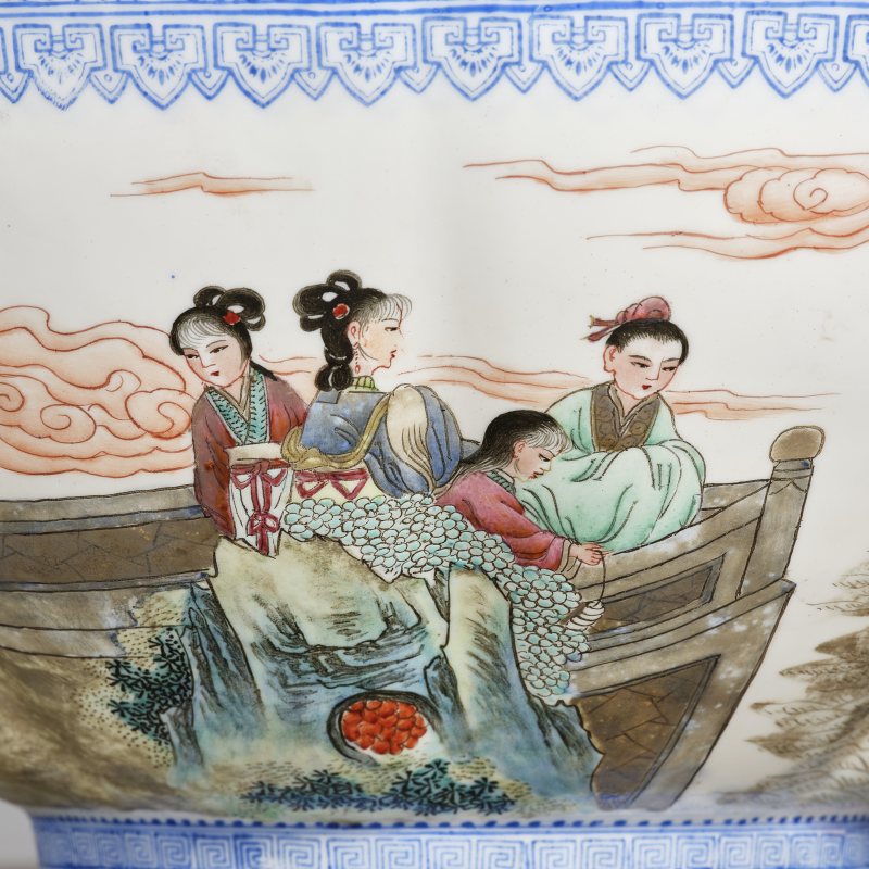 20世纪80年代 粉彩八仙人物祝寿大碗 - 图12