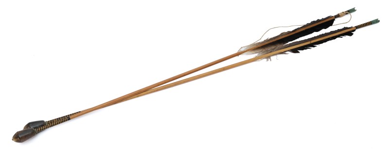 骲箭 | A pair of Manchu feathered archery signal arrows, Bàojiàn (骲箭)