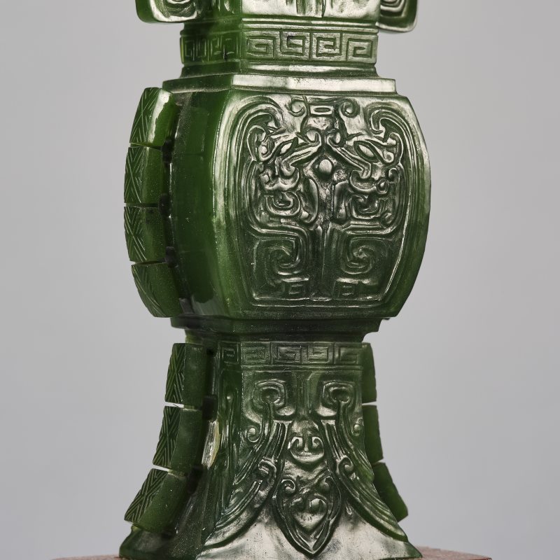 20世纪60年代 仿青铜花觚一对 - 图4