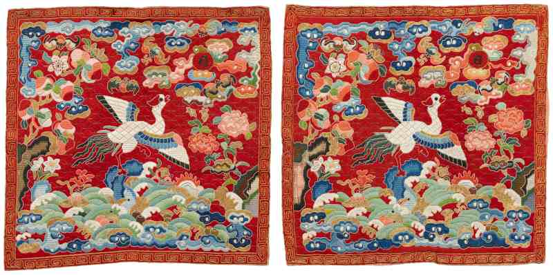 A collection of sixteen silk rank badges - 图2