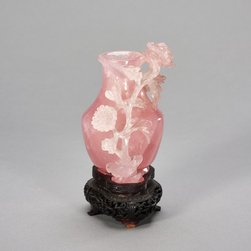 20世纪60-70年代 芙蓉石花卉瓶 - 图3