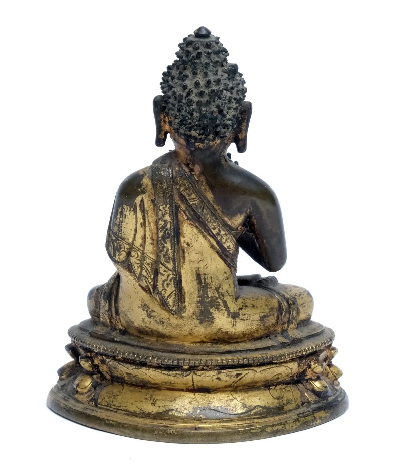 A gilt-bronze figure of Buddha Shakyamuni - 图4