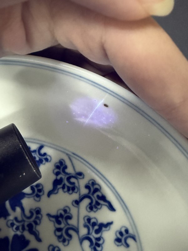 清同治 青花缠枝花卉纹盘 - 图16