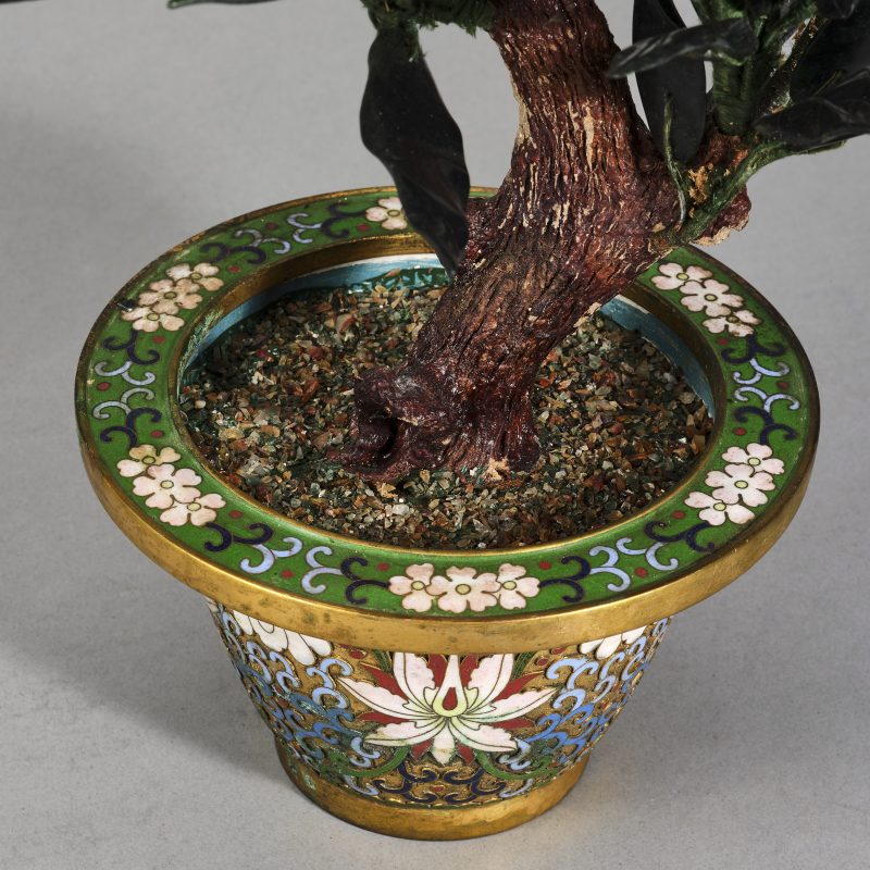 20世纪70年代 玉石花盆一对 - 图11