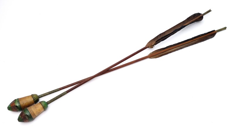 骲箭 | A pair of Manchu feathered archery signal arrows, Bàojiàn (骲箭) - 图1