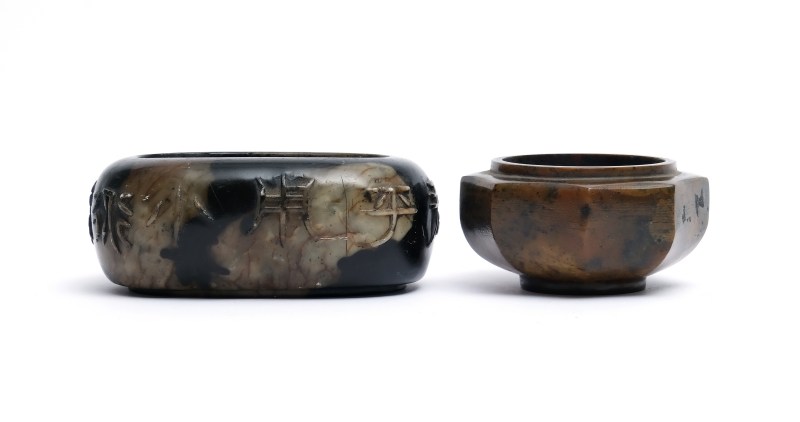 Two jade-carved brush washers - 图2