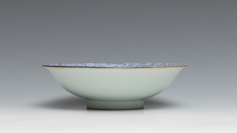 A pair of blue and white 'geese' deep dishes, Jiajing mark and of Shunzhi period (1644-1661) - 图8