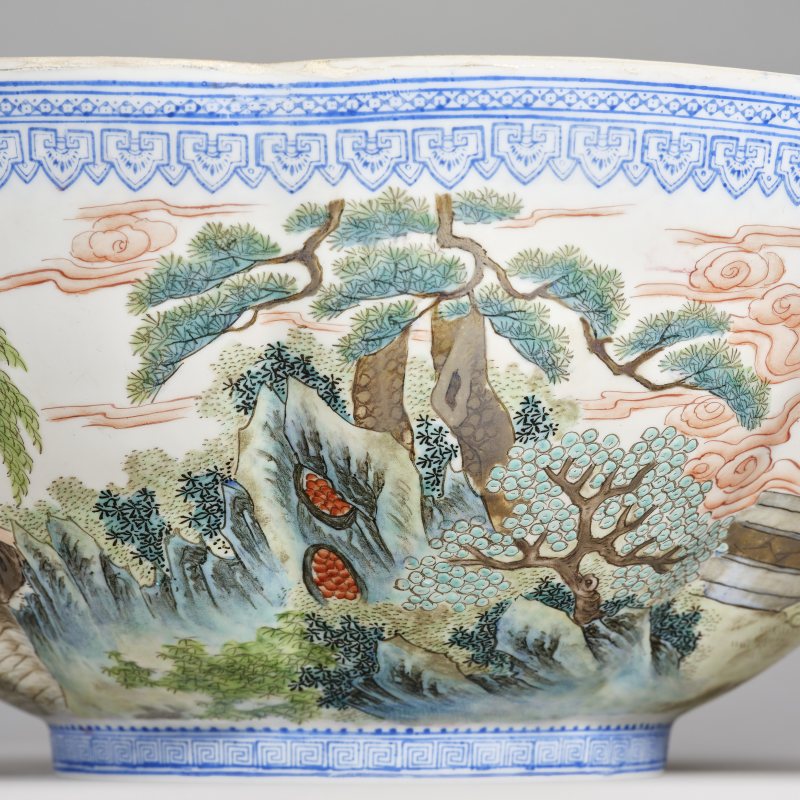 20世纪80年代 粉彩八仙人物祝寿大碗 - 图14
