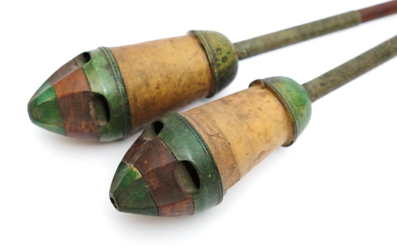 骲箭 | A pair of Manchu feathered archery signal arrows, Bàojiàn (骲箭) - 图2