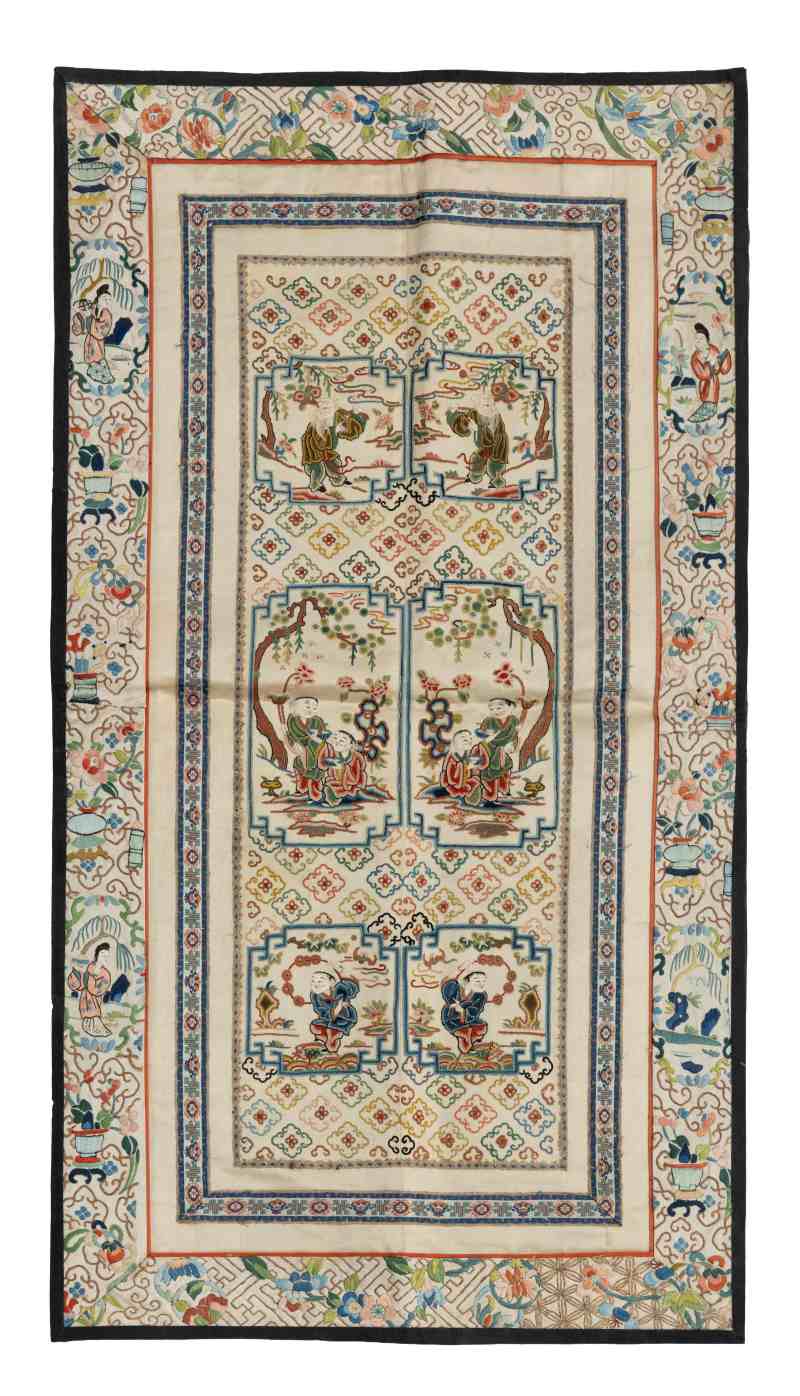 Seven silk embroidered panels - 图8