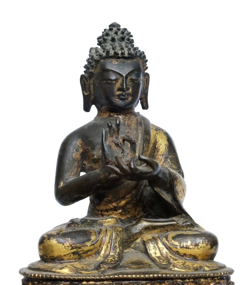 A gilt-bronze figure of Buddha Shakyamuni - 图8