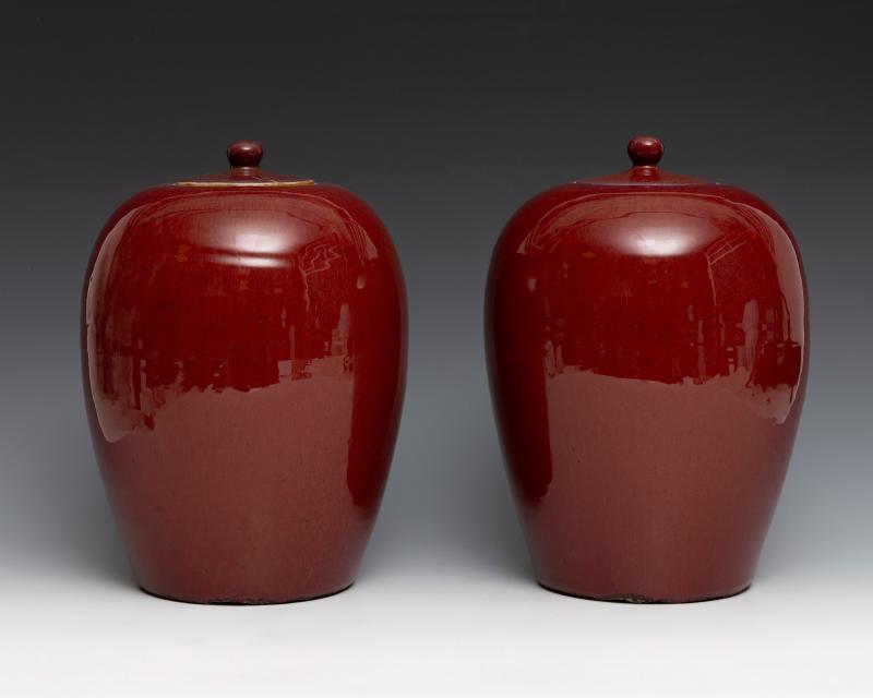 A pair of flambé-glazed jars and covers - 图2