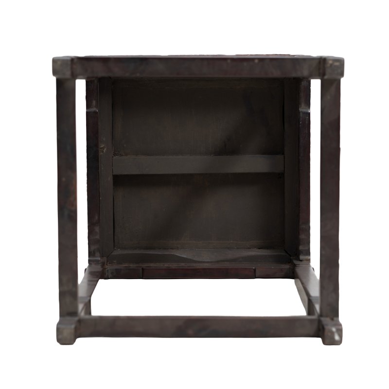 A pair of hardwood and bone inlaid square table stands - 图7