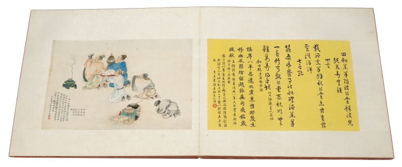An album with fourteen fine paintings on silk - 图17