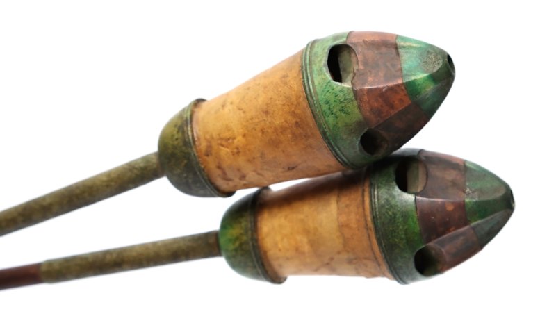 骲箭 | A pair of Manchu feathered archery signal arrows, Bàojiàn (骲箭) - 图9