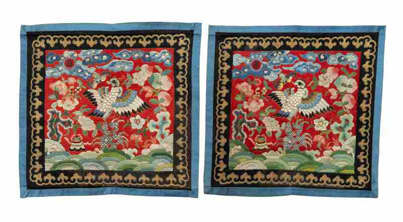 A collection of sixteen silk rank badges - 图12