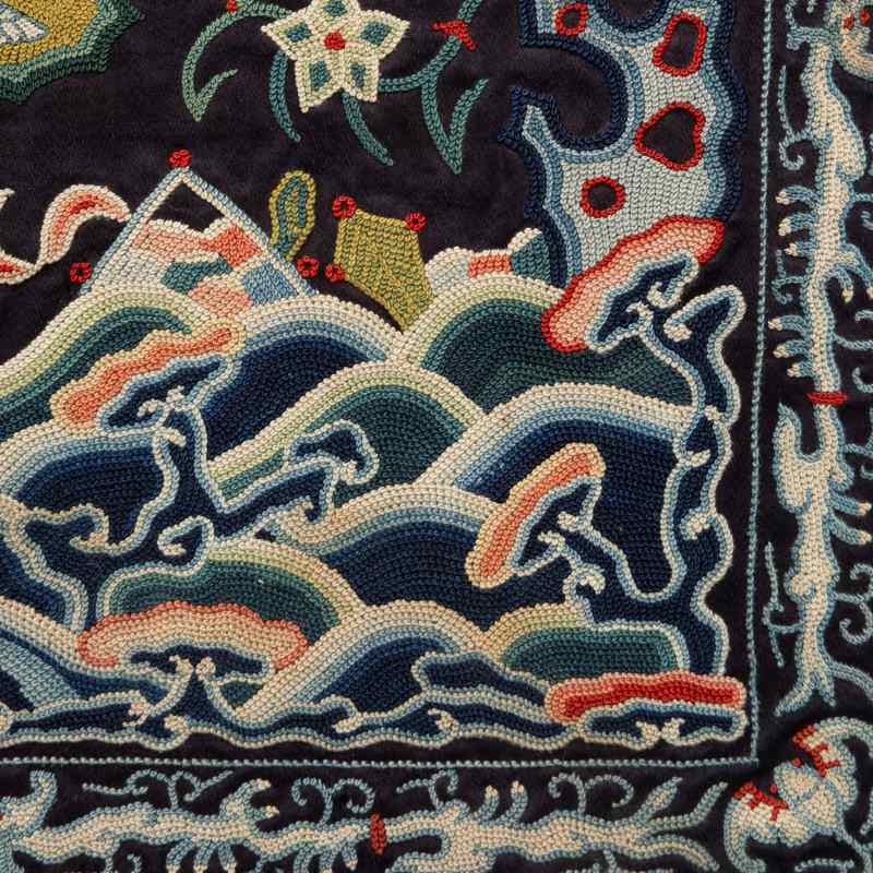 A pair of embroidered silk ‘lion’ rank badges - 图6