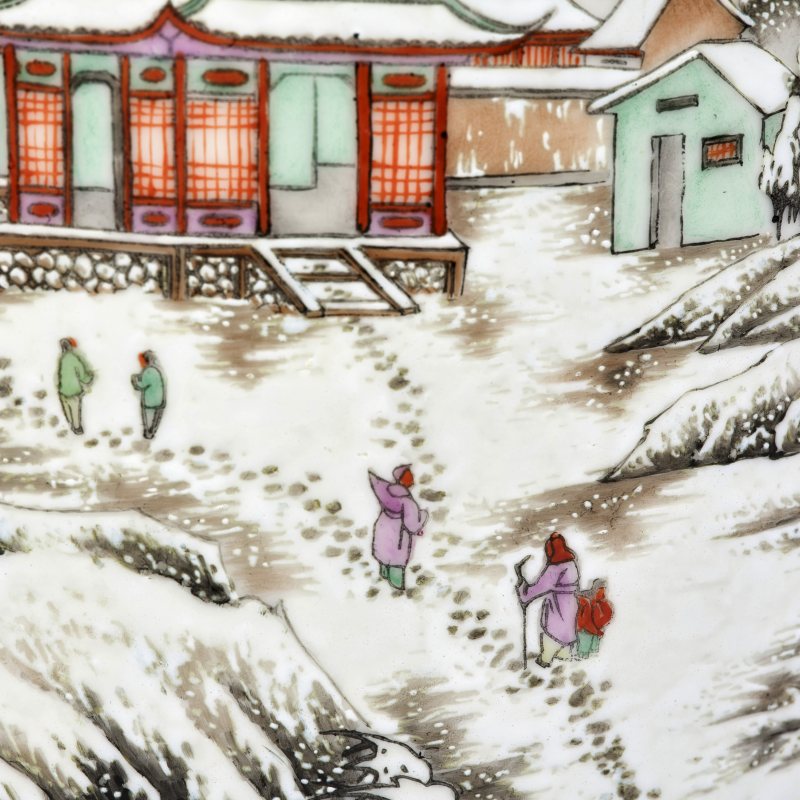 20世纪70年代 "雅玩珍藏“款雪景大瓶 - 图7