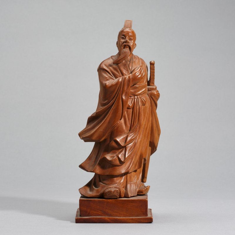 20世纪70年代 黄杨木人物雕件2只 - 图6