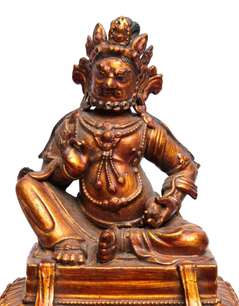 A pair of gilt-lacquered wooden figures of Jambhala - 图6