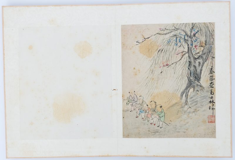 An album with paintings of playing boys titled: 'A playful painting by Mr. Xu Tianchi (Xu Wei) of the Ming dynasty, for an elder brother/peer' - 图7
