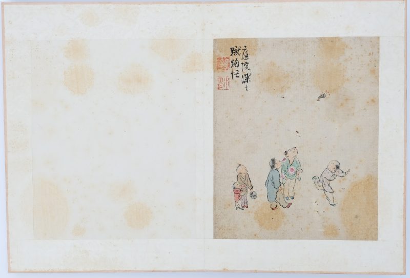 An album with paintings of playing boys titled: 'A playful painting by Mr. Xu Tianchi (Xu Wei) of the Ming dynasty, for an elder brother/peer' - 图9