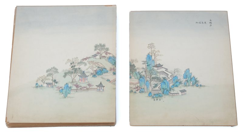 An album with paintings of villages and dwellings in mainland China and Taiwan - 图2