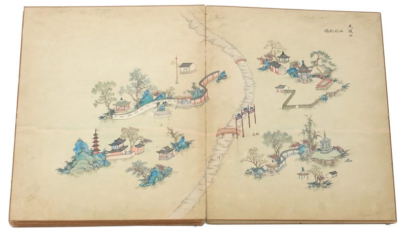 An album with paintings of villages and dwellings in mainland China and Taiwan - 图3