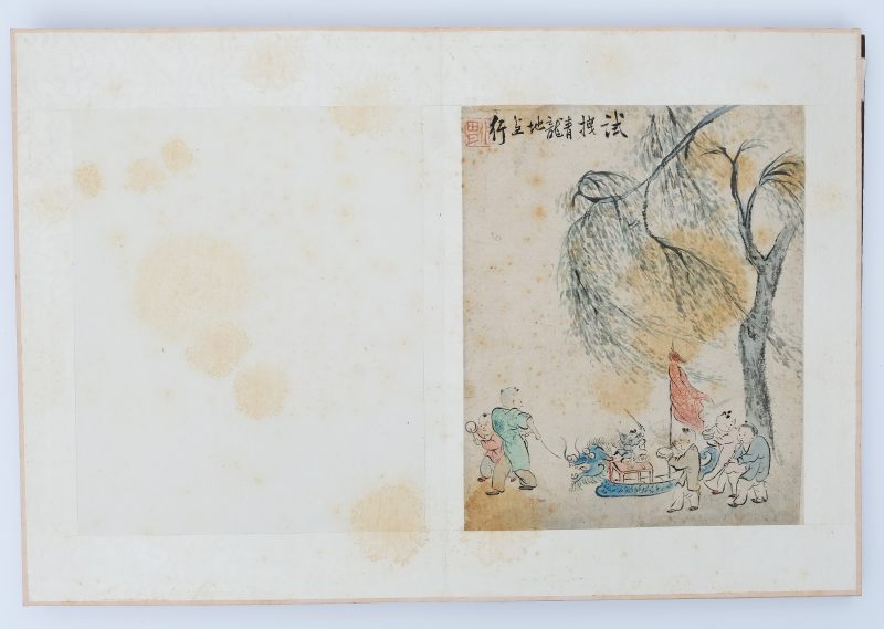 An album with paintings of playing boys titled: 'A playful painting by Mr. Xu Tianchi (Xu Wei) of the Ming dynasty, for an elder brother/peer' - 图10