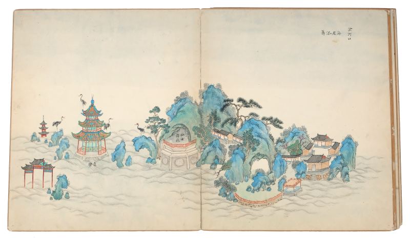An album with paintings of villages and dwellings in mainland China and Taiwan - 图4