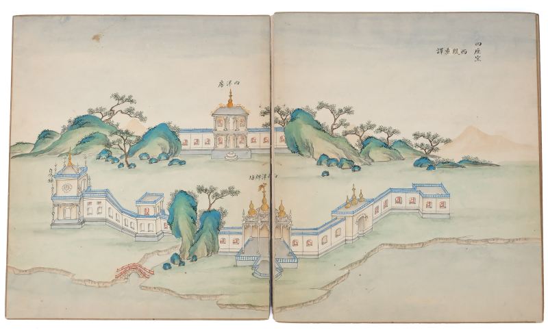 An album with paintings of villages and dwellings in mainland China and Taiwan - 图9