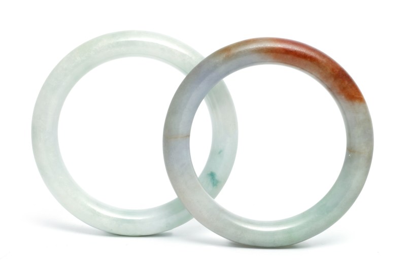 Two jadeite bangles - 图1