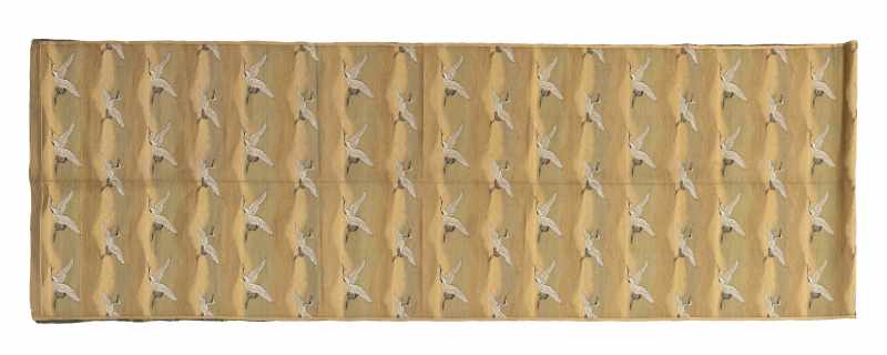 A silk yardage with crane bird decoration - 图2
