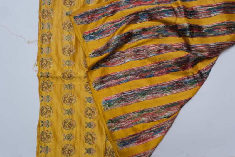 Six yellow-ground silk brocade panels - 图18
