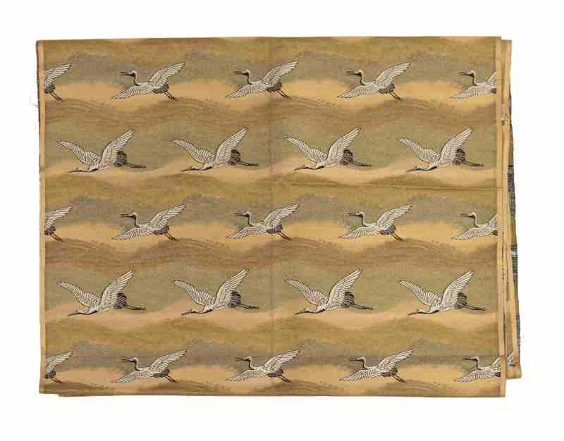 A silk yardage with crane bird decoration - 图3